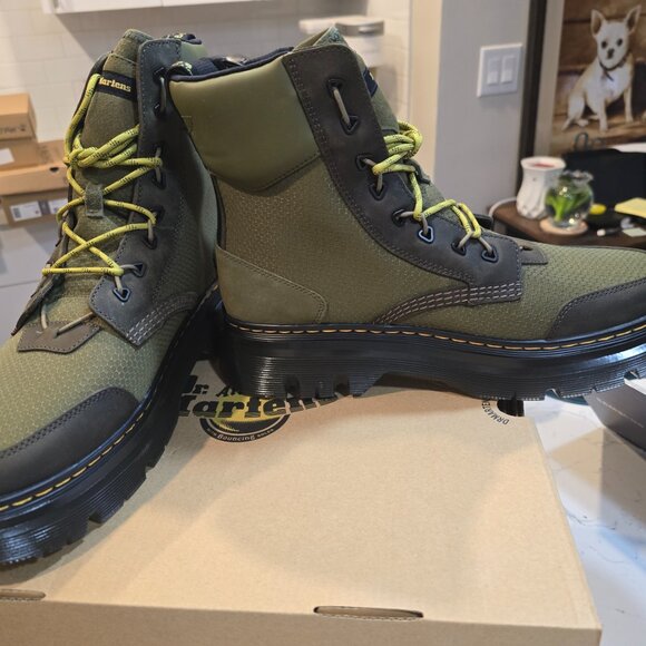 Genuine Dr. Martens Tarik Zip Boots ( Men Size: US 10 UK 9 ) Olive / Green NEW - Picture 3 of 15